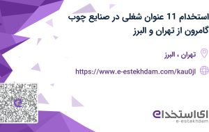 استخدام 11 عنوان شغلی در صنایع چوب گامرون از تهران و البرز