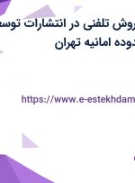 استخدام مدیر فروش تلفنی در انتشارات توسعه دهندگان در محدوده امانیه تهران