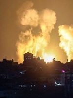 لحظه سقوط موشک در شمال فلسطین اشغالی + فیلم