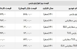 پژو پارس امروز چند؟ + جدول قیمت کارخانه و بازار