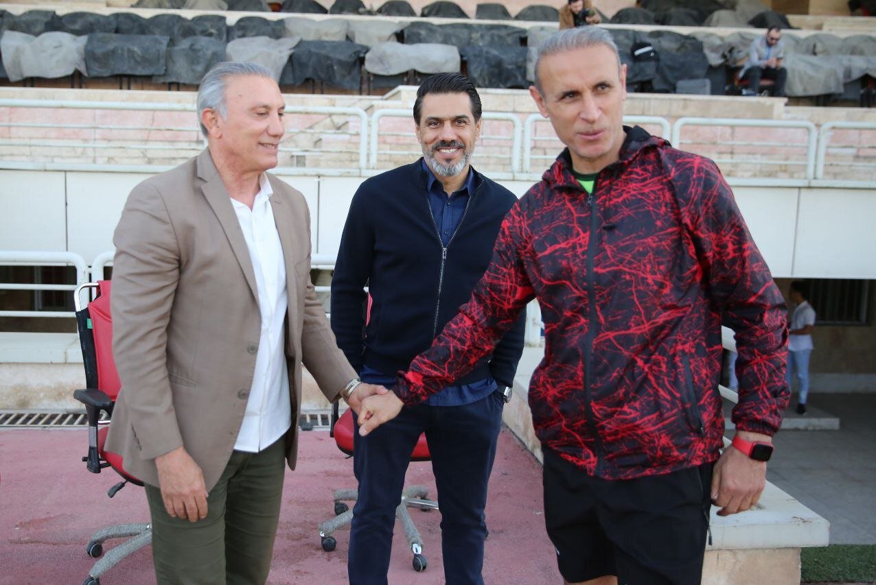 عکس| سه مهمان ویژه در تمرین پرسپولیس