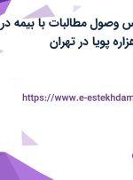 استخدام کارشناس وصول مطالبات با بیمه در ارتباطات شبکه هزاره پویا در تهران