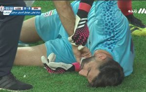 عکس| بیرانوند ساعتی قبل از خون‌ریزی