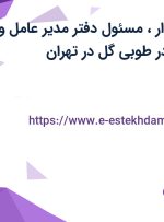 استخدام حسابدار، مسئول دفتر مدیر عامل و کارمند بازرگانی در طوبی گل در تهران