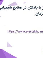 استخدام کارپرداز با پاداش در صنایع شیمیایی کرمان زمین در کرمان