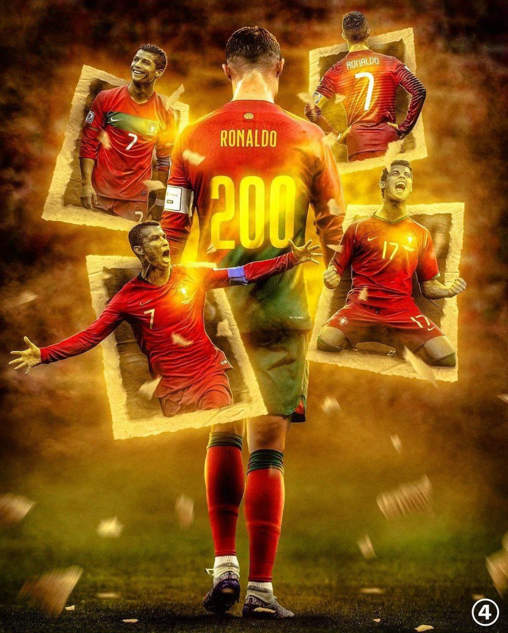 کریستیانو رونالدو به اولین بازیکن تاریخ تبدیل شد که به رکورد ۲۰۰ بازی ملی رسیده است