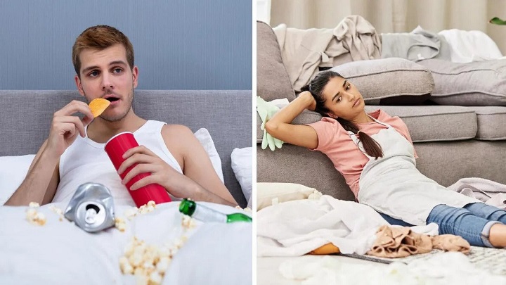 زن و مردی در حالت تن‌آسایی