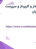 استخدام تحصیلدار و کارپرداز و سرپرست حسابداری با بیمه و پاداش در تهران