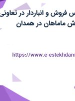 استخدام کارشناس فروش و انباردار در تعاونی هگمتان تیزرو پرش ماماهان در همدان