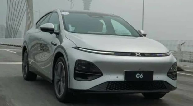 نمای جلو شاسی بلند کوپه الکتریکی چینی ایکس پنگ G6