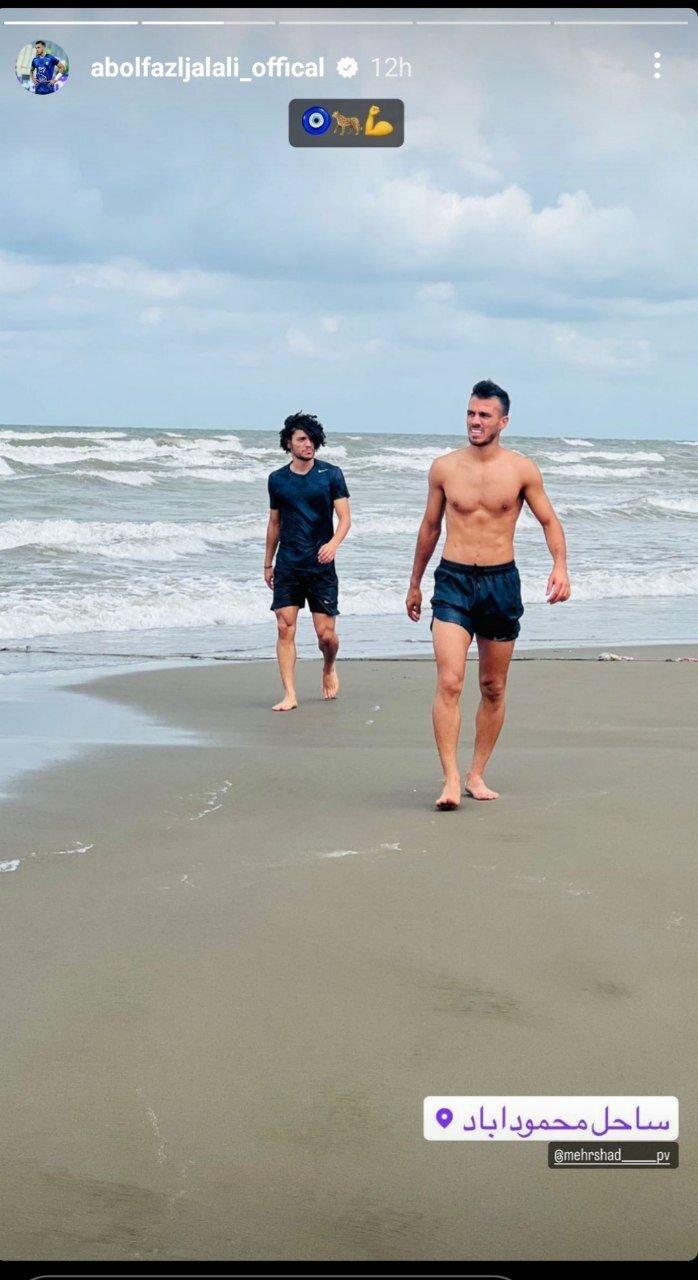 عکس| ستاره استقلال در سواحل محمود آباد!