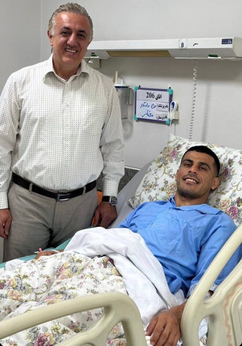 عکس| مدافع پرسپولیس زیر تیغ جراحی رفت