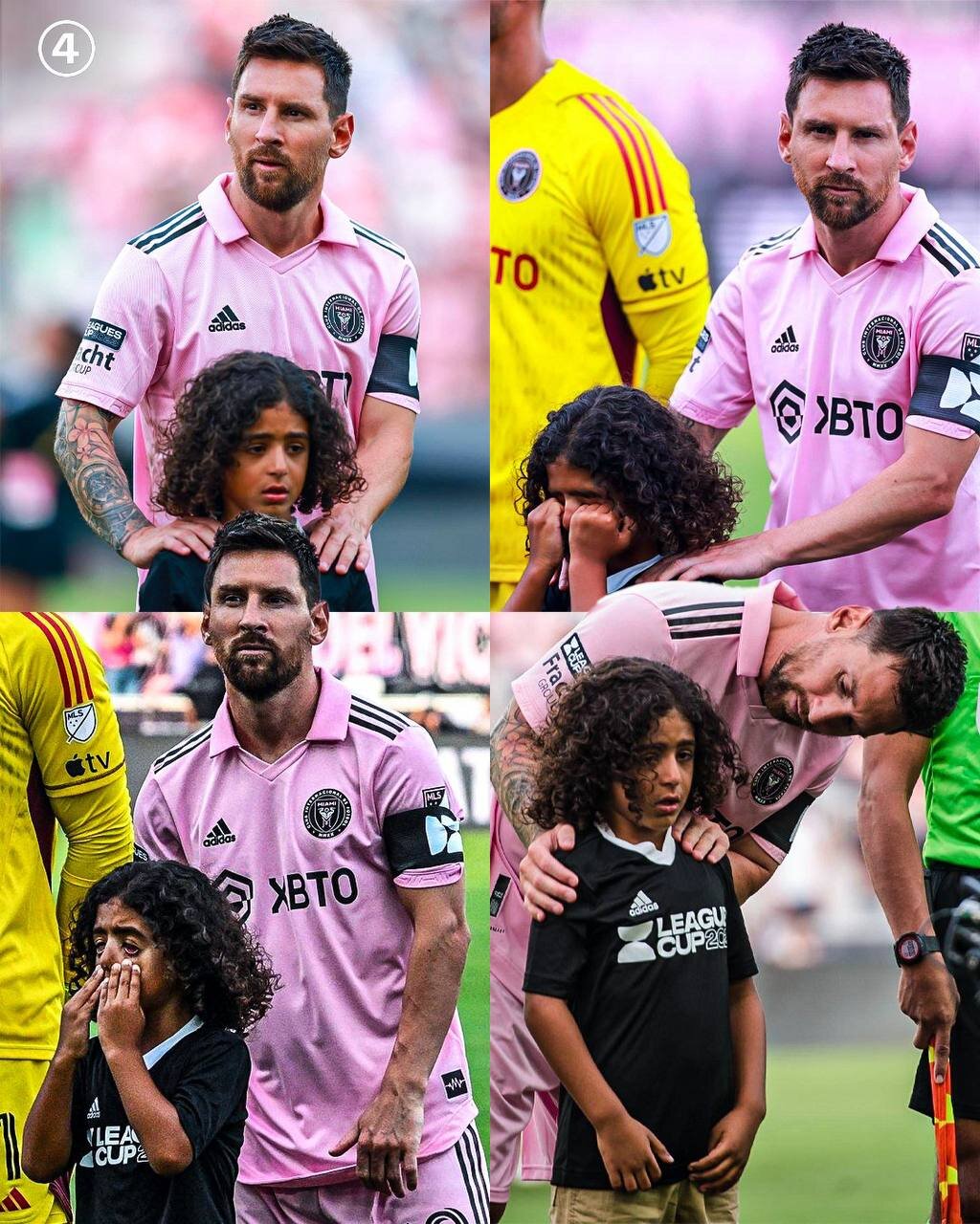 عکس‌| اشک‌های فرزند یک سلبریتی با دیدن مسی