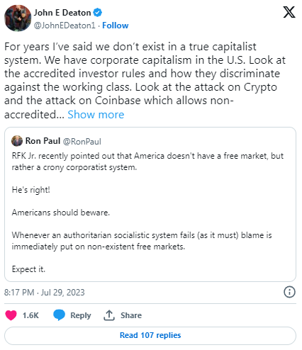  SEC سرمایه‌گذاران شرکتی را بر سرمایه‌گذاران خرد ترجیح می‌دهد