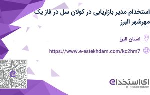 استخدام مدیر بازاریابی در کولان سل در فاز یک مهرشهر البرز