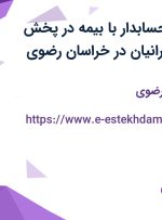 استخدام کمک حسابدار با بیمه در پخش پیشتاز روانکار ایرانیان در خراسان رضوی