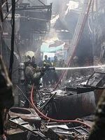 اولین تصاویر از آتش‌سوزی گسترده دیشب در بازار تهران + فیلم