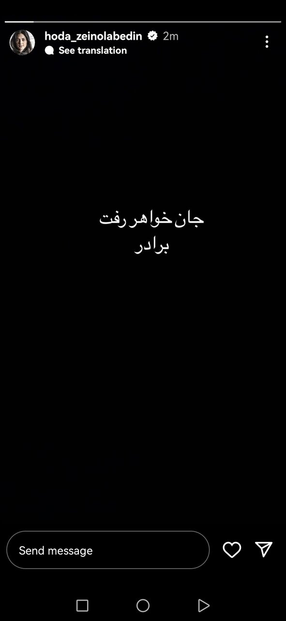 هدیزینالعابدین عزادار شد/ عکس