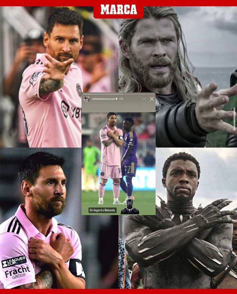 عکس| وقتی مسی ابر قهرمان مارول می‌شود!