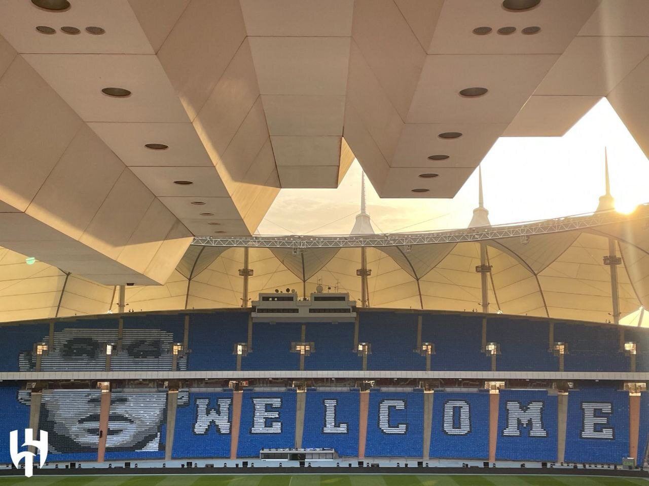 عکس‌| طرح موزاییکی الهلال برای استقبال از نیمار