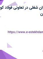 استخدام 39 عنوان شغلی در تعاونی فولاد کویر از تهران و اصفهان