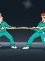 آزمون هوش پازل های تصویری: کدام تیم در مسابقه طناب کشی برنده خواهد شد؟