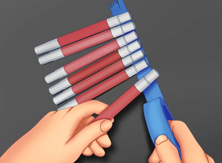 چند رنگ ماژیک در تصویر وجود دارد؟