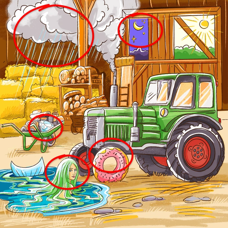 در این تصویر تست تشخیص خطاهای تصاویر 4 اشتباه وجود دارد