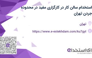 استخدام سالن کار با بیمه در کارگزاری مفید در محدوده جردن تهران