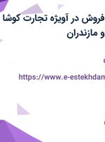 استخدام کارمند فروش در آویژه تجارت کوشا پارتاک در گیلان و مازندران