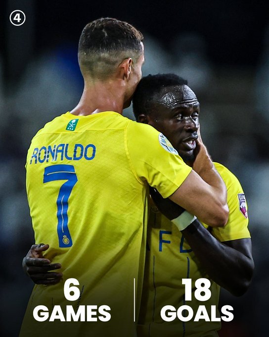 عکس‌| آمار شگفت‌انگیز رونالدو و مانه در آستانه بازی با پرسپولیس