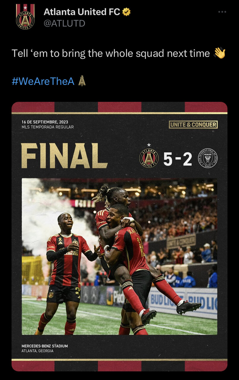 عکس‌| تمسخر اینتر میامی و مسی پس از باخت پرگل