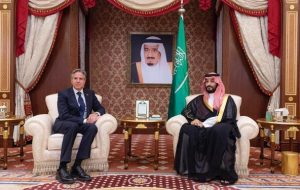 موضع‌گیری بن سلمان درباره تحولات فلسطین در دیدار با بلینکن