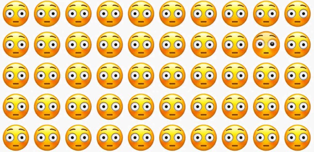 آزمون تشخیص ایموجی متفاوت