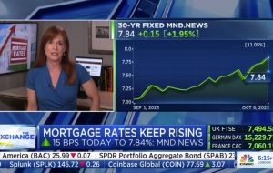 Mortgage rates at 23 year high.
