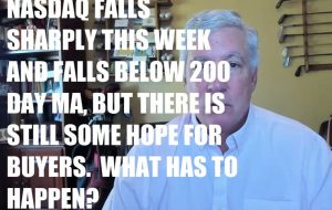 Nasdaq falls sharply this week & falls below 200 day MA, but there is still some hope.