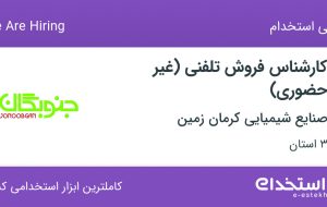استخدام کارشناس فروش تلفنی (غیر حضوری) در تهران، آذربایجان شرقی و کرمان