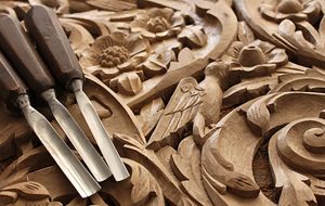 بررسی قیمت‌های نجومی آثار نفیس منبت کاری چوبی/ عصای منبت کاری ۱۸ میلیون تومان!