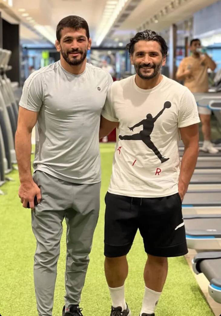 عکس| دیدار گرم جواد کاظمیان و حسن یزدانی