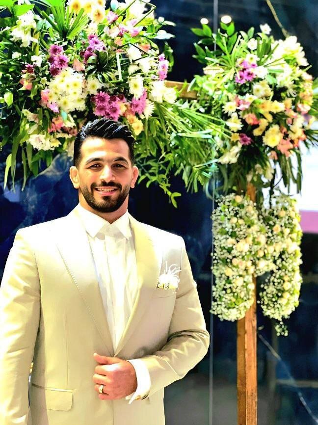 عکس‌| حسن یزدانی داماد شد؛ تیپ جذاب کشتی‌گیر ایرانی در روز عروسی
