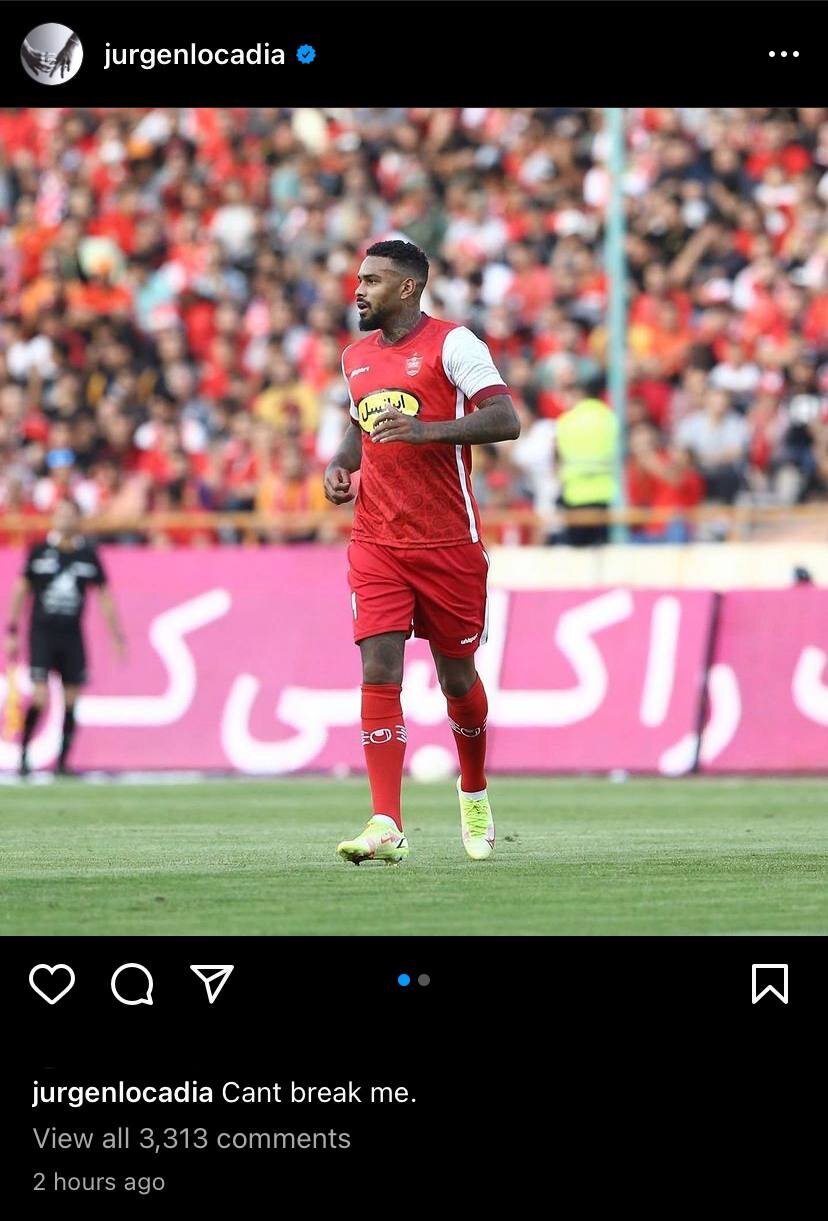 عکس‌| پیام کنایه‌آمیز یورگن لوکادیا با لباس پرسپولیس