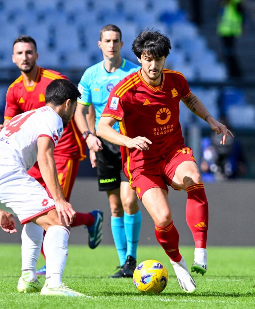 عکس‌| پیروزی رم با ورود سردار آزمون؛ بدشانسی ستاره ایرانی برای اولین گل