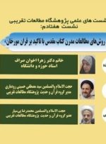 نشست «نقد روش‌های مطالعات مدرن کتاب مقدس با تاکید بر قرآن مورخان»