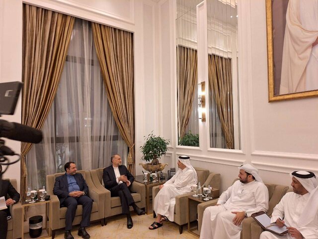 رایزنی امیرعبداللهیان با نخست‌وزیر قطر درباره تحولات غزه