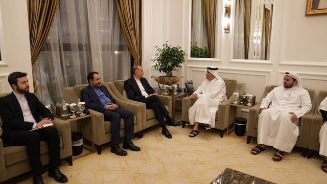 رایزنی امیرعبداللهیان با نخست‌وزیر قطر درباره تحولات غزه