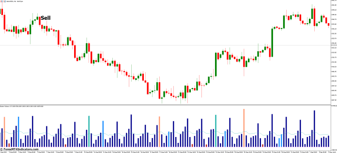 How to Trade with Better Volume 1.5 MT5 Indicator - Sell Entry