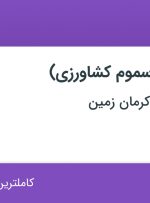 استخدام مدیر فروش (سموم کشاورزی) در صنایع شیمیایی کرمان زمین در تهران
