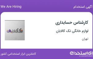 استخدام کارشناس حسابداری در لوازم خانگی تک کالابان در بهارستان تهران