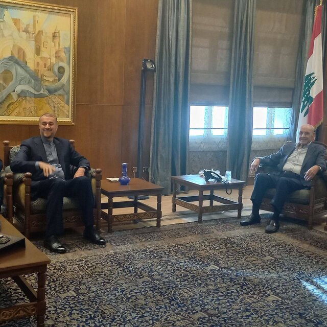 دیدار امیرعبداللهیان با رئیس پارلمان لبنان