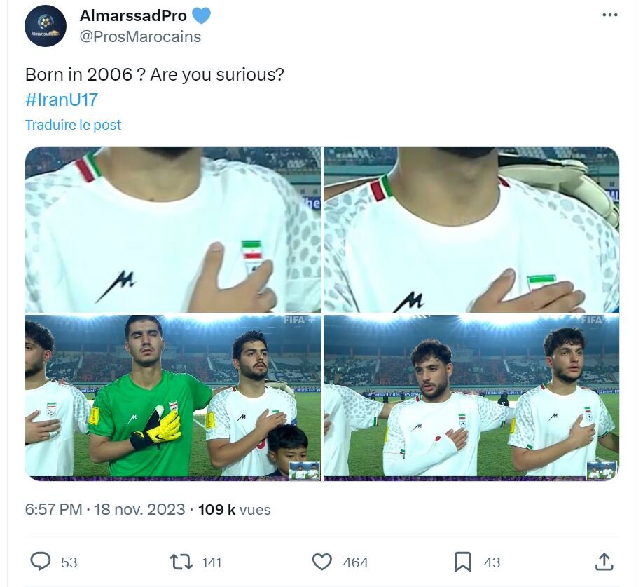 جنجال مراکشی ها بر سر سن و سال بازیکنان تیم نوجوانان ایران